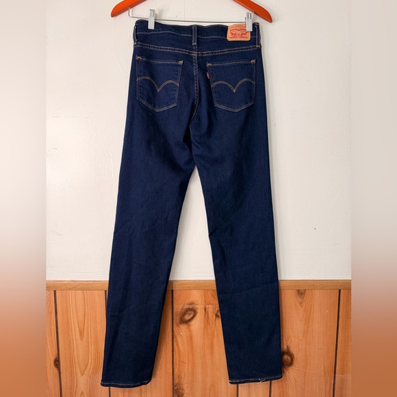 Levi's Women's Dark Blue Straight Pants - Picture 2 of 5